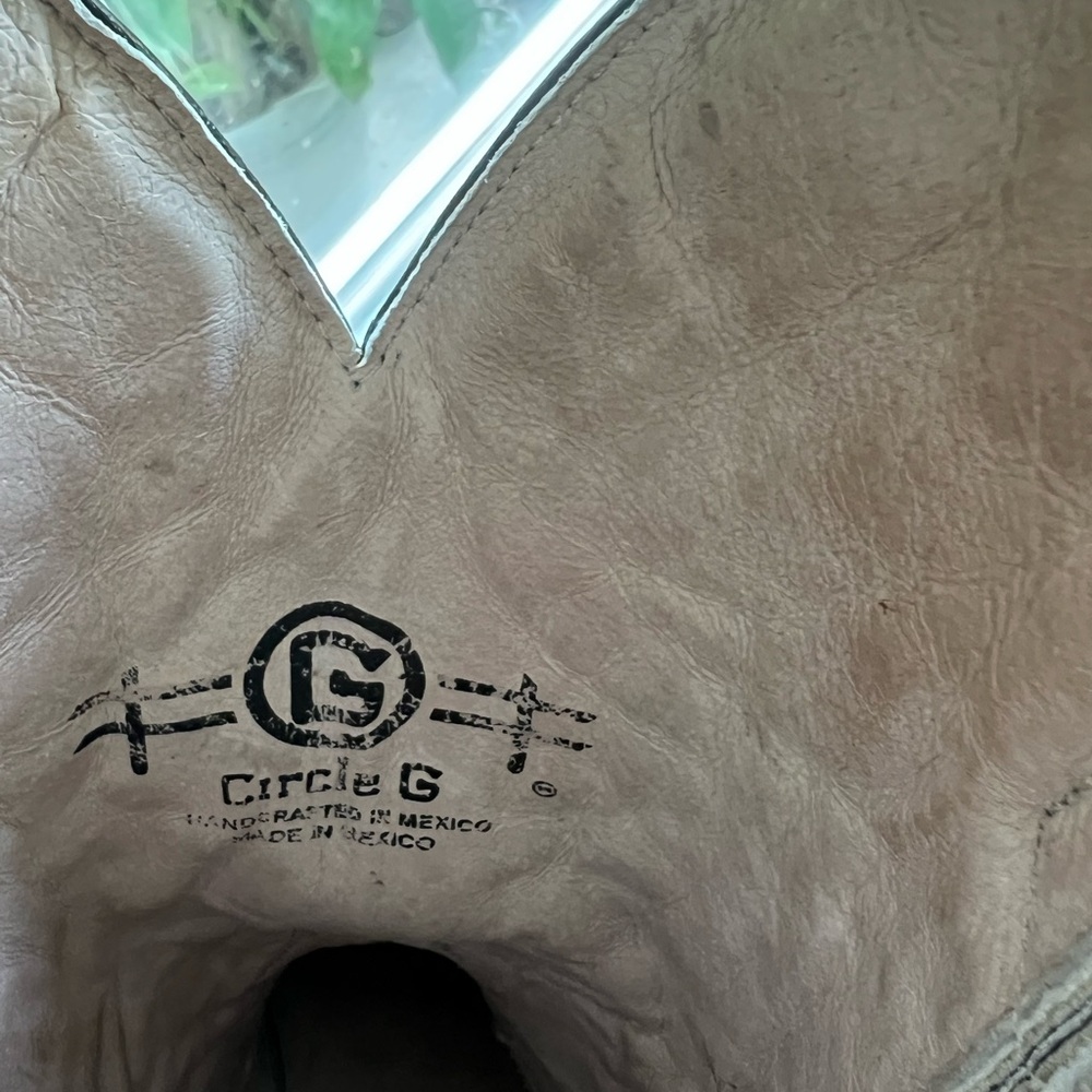 Circle G Corral Square toe cowboy/cowgirl boots Lt black/gray brown 8 - Picture 10 of 14
